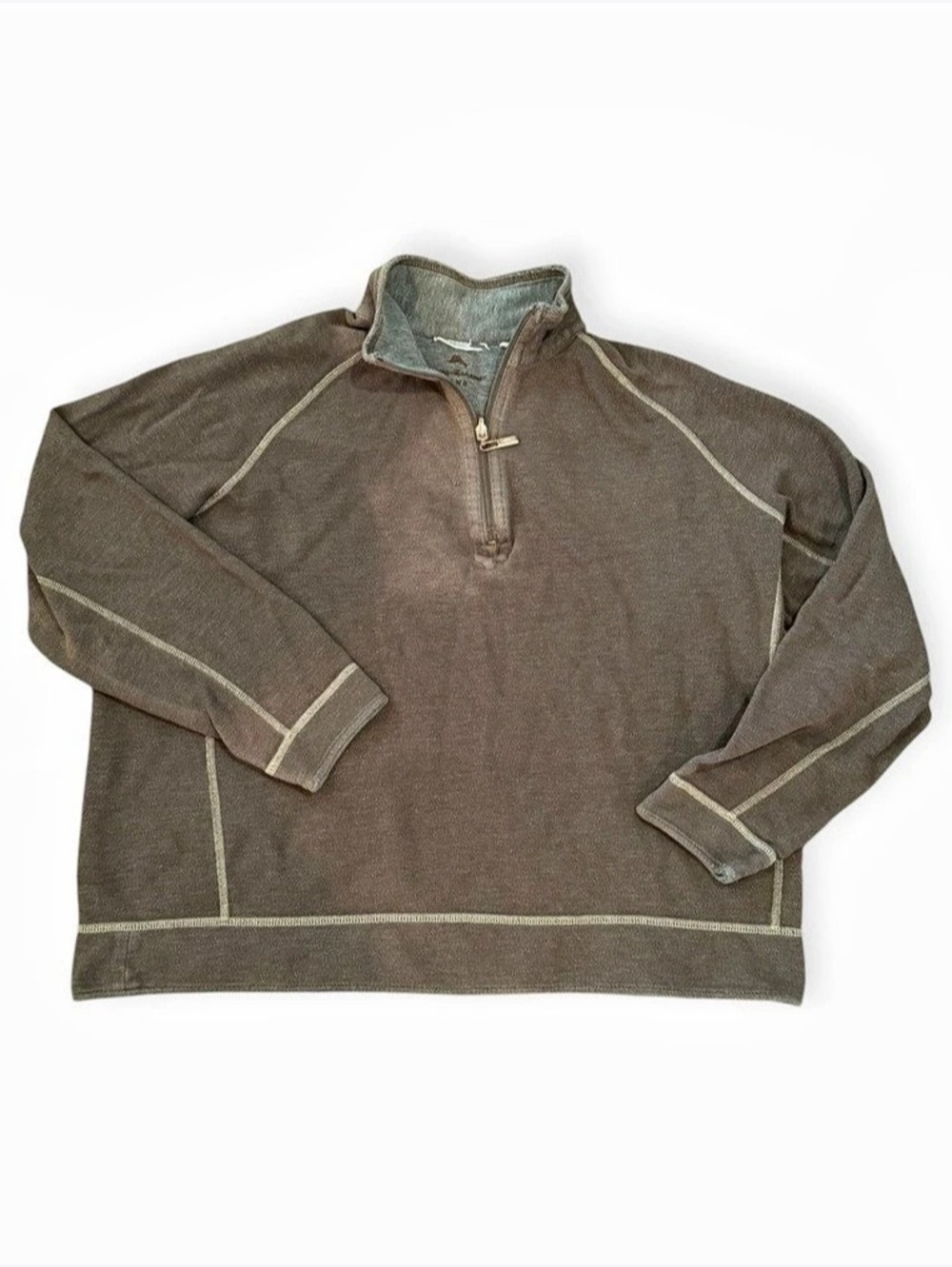 Tommy Bahama Men's Vintage Brown Quarter-Zip Pullover